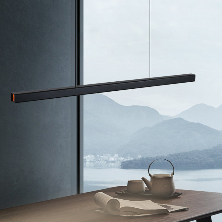 Modern a pendente illuminazione per l'illuminazione a sospensione lineare dell'isola cucina idee di illuminazione dell'isola in nero