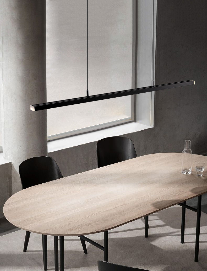 Linea de iluminación de la isla lineal colgante lineal lsland iluminación de la isla colgante luces en metal