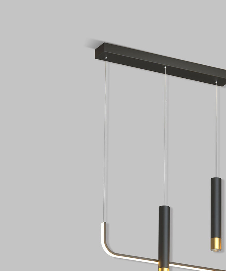 Silica Gel Linear LED Island Light in Modern Concise Style Aluminium Pendant Light for Dining Room