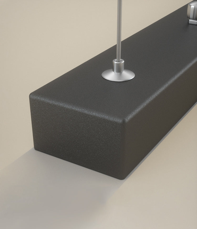 Simplicità moderna Luce a led lineare Luce in ferro battuto Luce a sospensione con ombra silicone