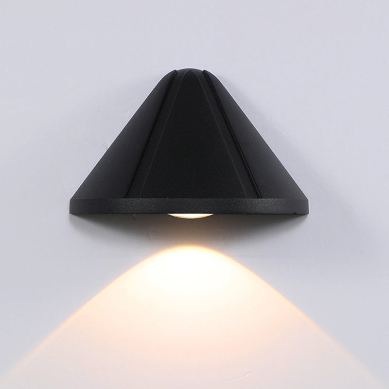 Geometrische Schattenwandbeleuchtung moderner einfacher einzigartiger Stil Metal 1 Licht Leuchte Licht in Schwarz