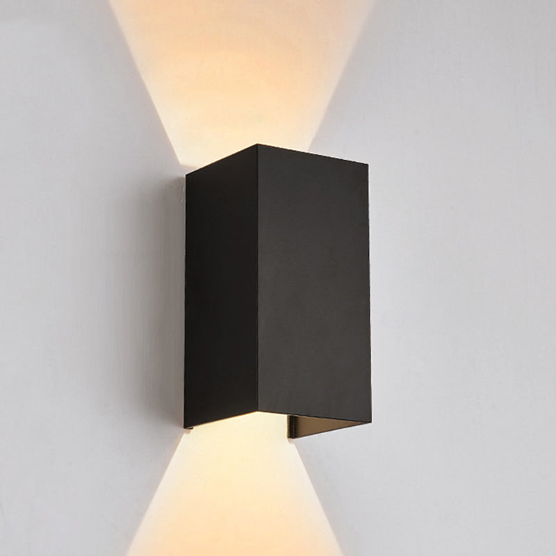 Geometrische Schattenwandbeleuchtung moderner einfacher einzigartiger Stil Metal 1 Licht Leuchte Licht in Schwarz