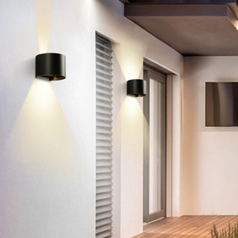 Geometrische Schattenwandbeleuchtung moderner einfacher einzigartiger Stil Metal 1 Licht Leuchte Licht in Schwarz