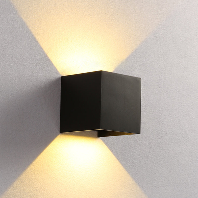 Geometrische Schattenwandbeleuchtung moderner einfacher einzigartiger Stil Metal 1 Licht Leuchte Licht in Schwarz