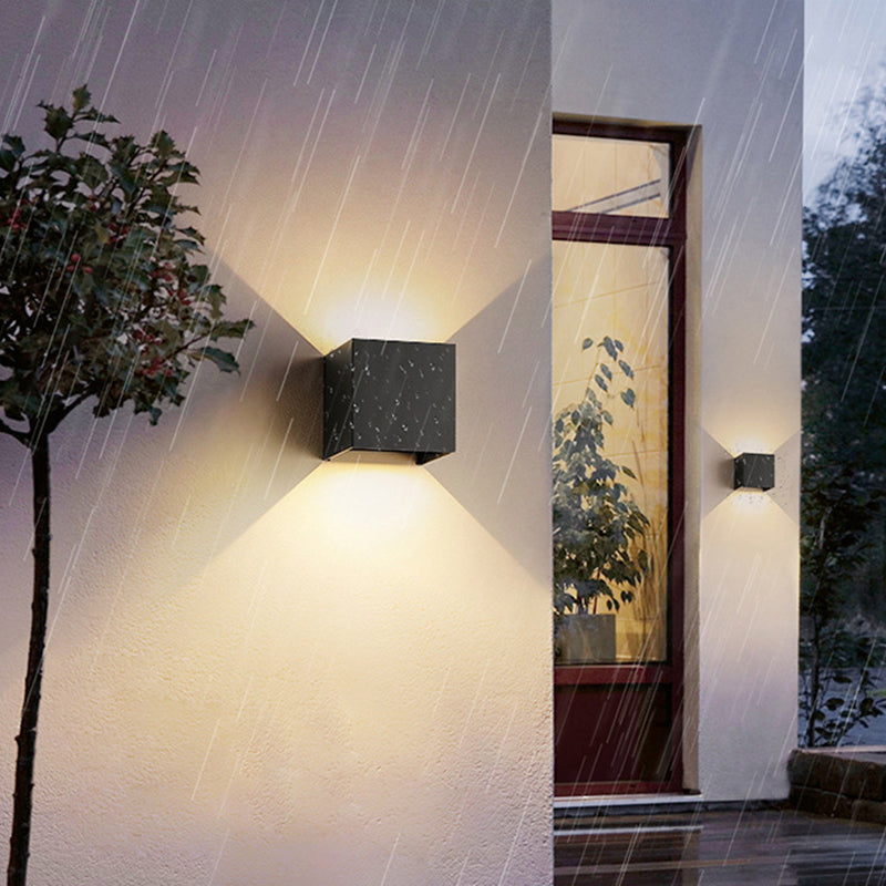 Geometrische Schattenwandbeleuchtung moderner einfacher einzigartiger Stil Metal 1 Licht Leuchte Licht in Schwarz