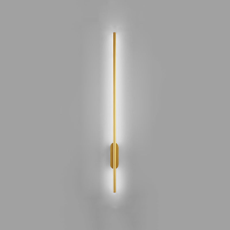 1-Light Ribbon Wall Sconce Modern Simple Style Metal Wall Lighting in Gold