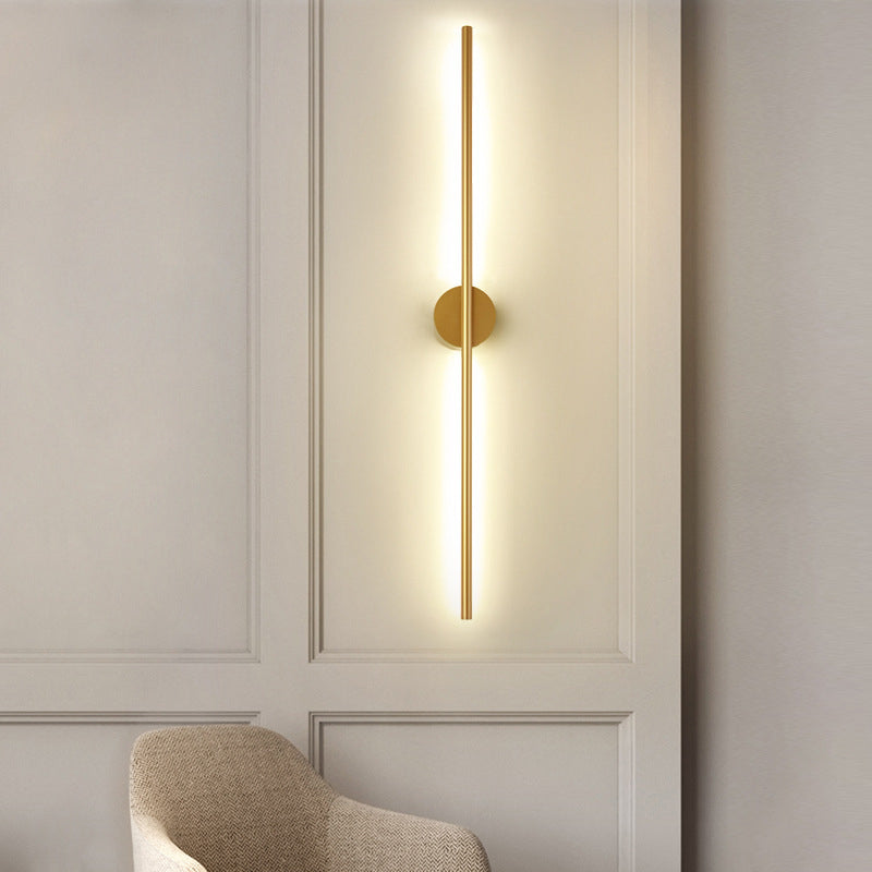 1-Light Ribbon Wall Sconce Modern Simple Style Metal Wall Lighting in Gold