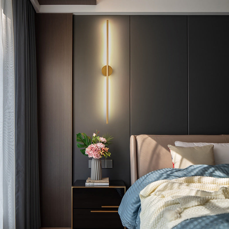 1-Light Ribbon Wall Sconce Modern Simple Style Metal Wall Lighting in Gold