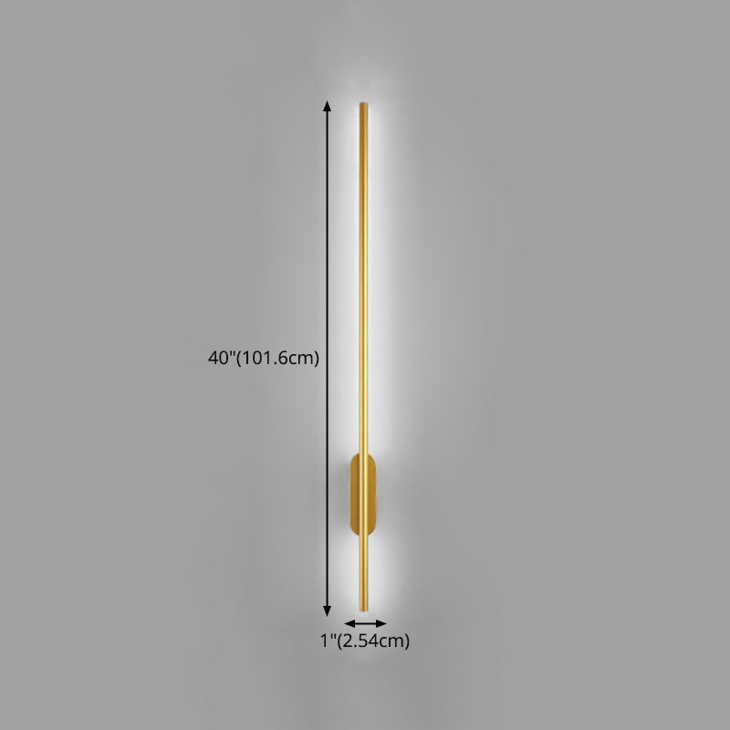 1-Light Ribbon Wall Sconce Modern Simple Style Metal Wall Lighting in Gold