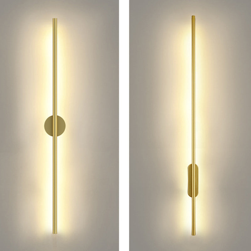 1-Light Ribbon Wall Sconce Modern Simple Style Metal Wall Lighting in Gold