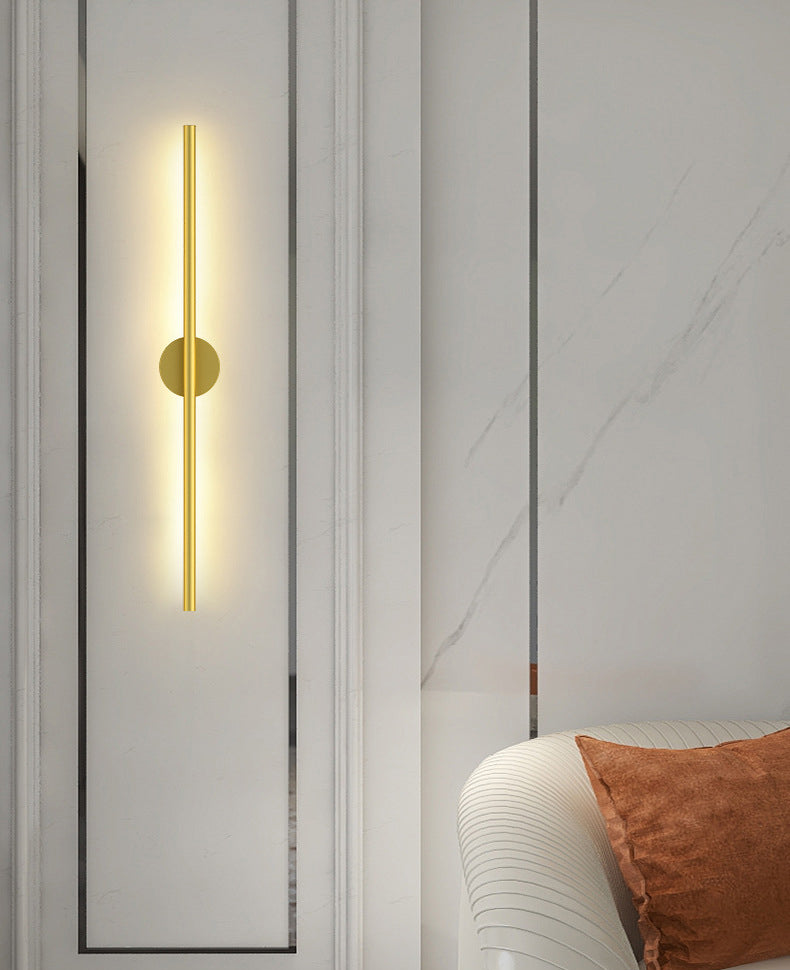1-Light Ribbon Wall Sconce Modern Simple Style Metal Wall Lighting in Gold