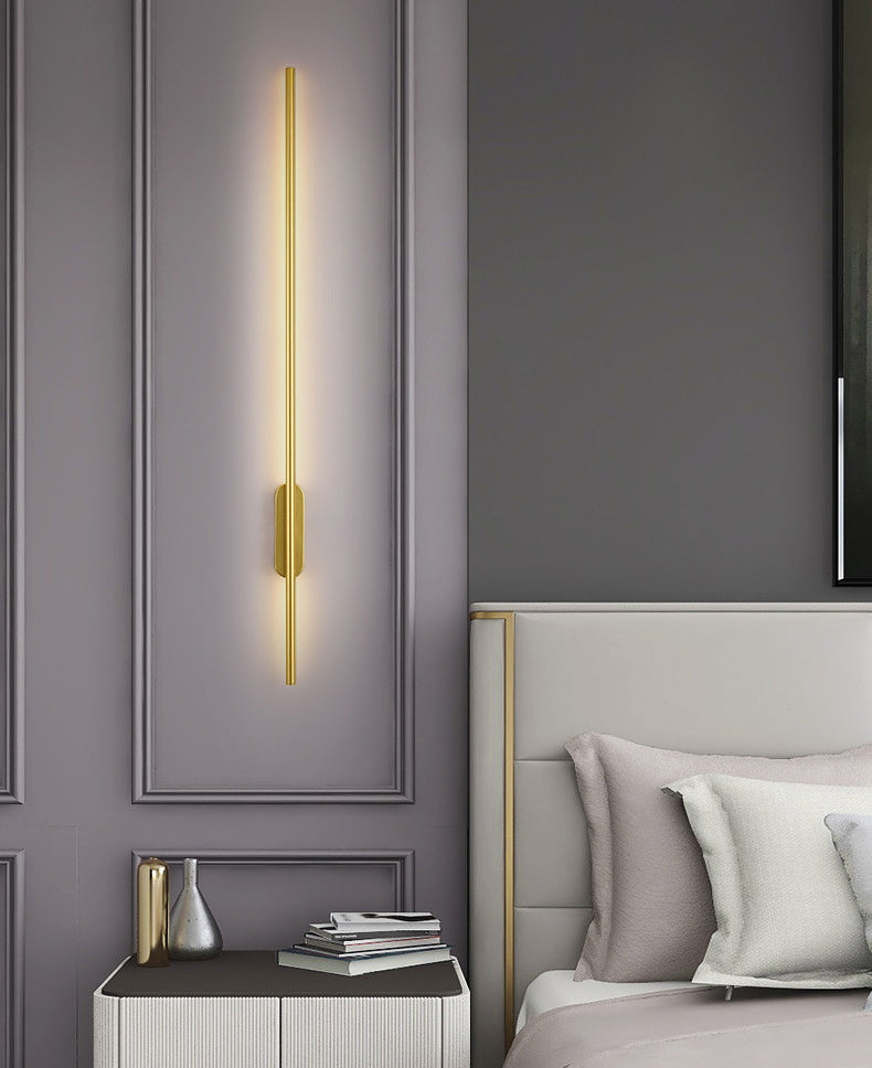 1-Light Ribbon Wall Sconce Modern Simple Style Metal Wall Lighting in Gold