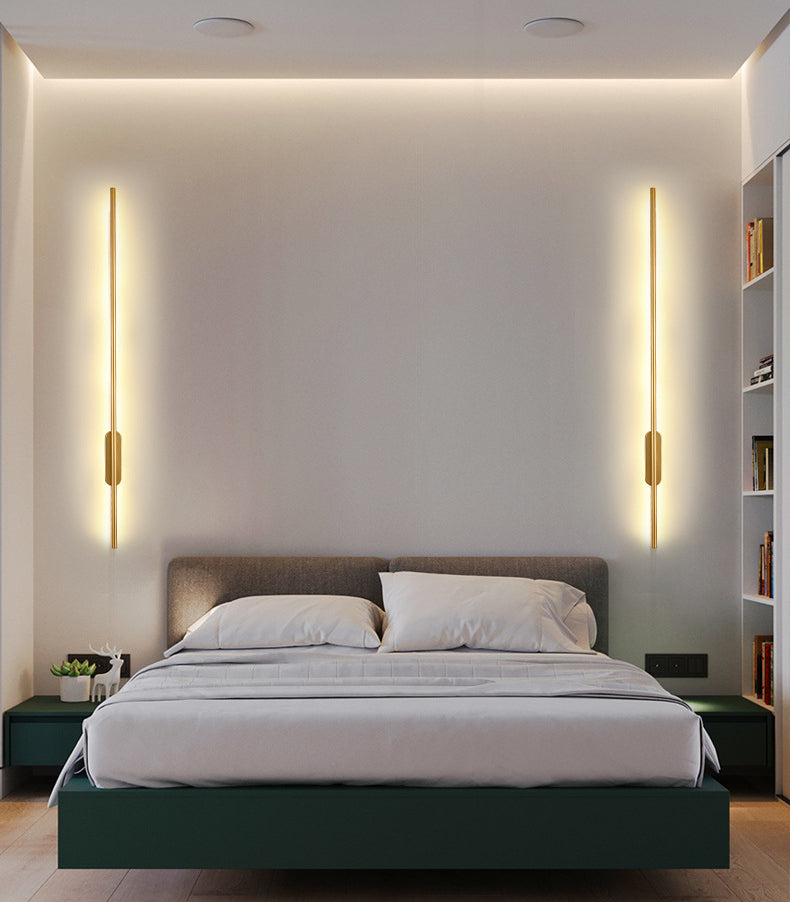 1-Light Ribbon Wall Sconce Modern Simple Style Metal Wall Lighting in Gold