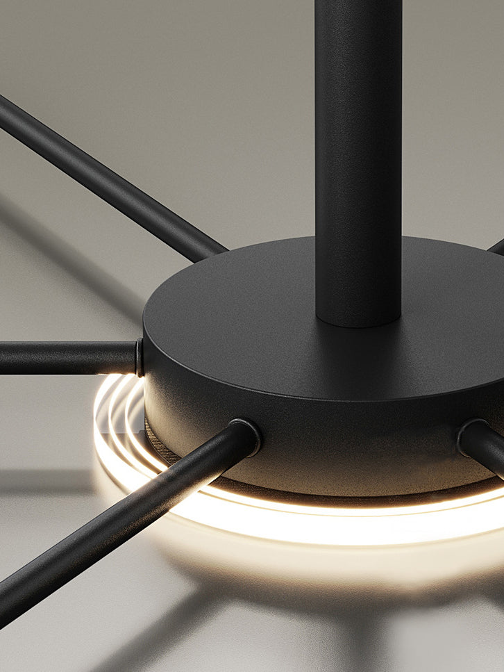 Modern Sputnik Chandelier Light Fixtures Metal LED Hanging Lamp for Living Room