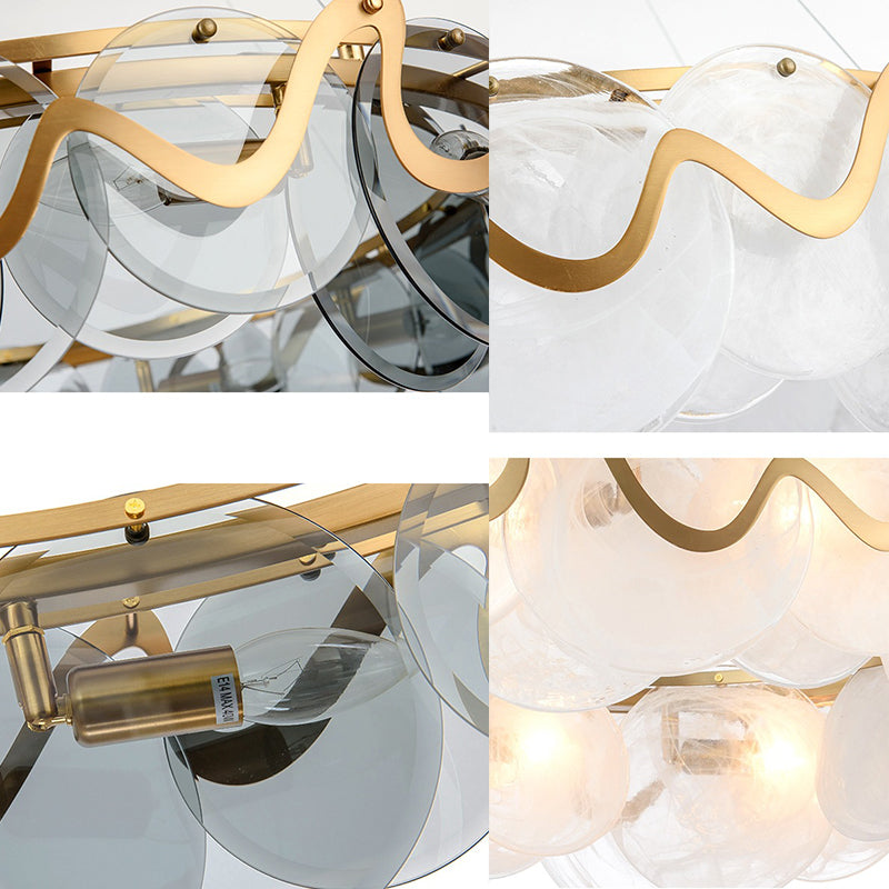 Metal Hanging Pendant Lights Contemporary Circle Hanging Lamps for Living Room