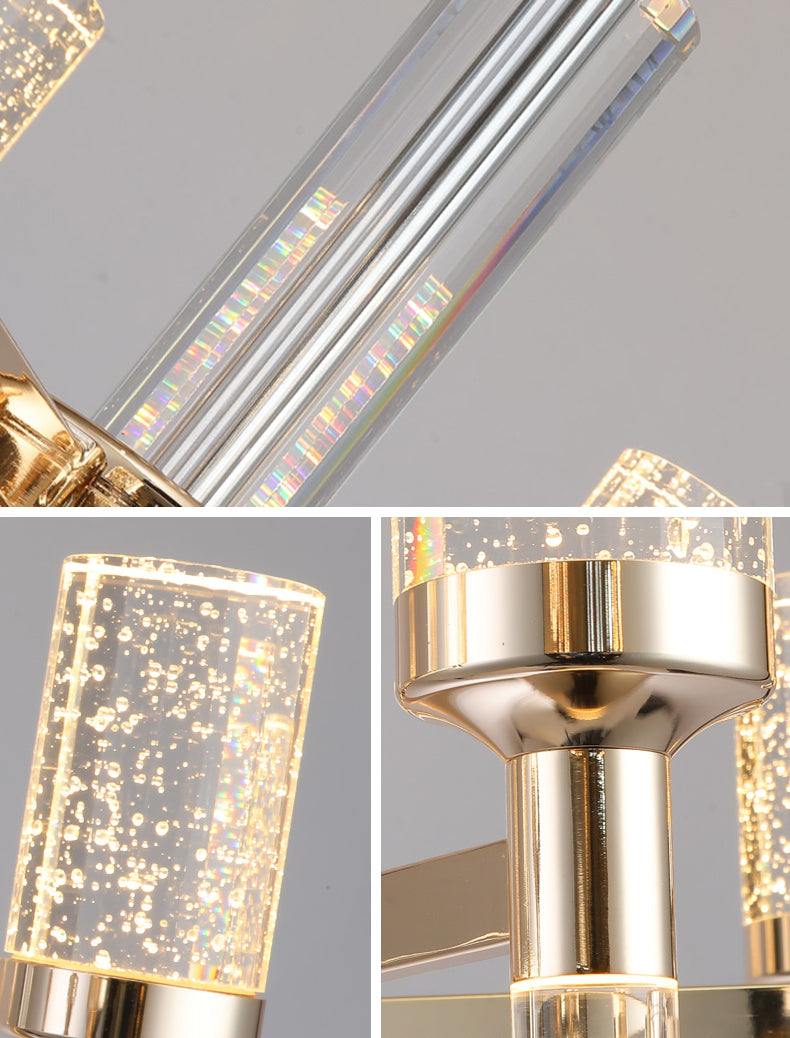 Crystal Contemporary Hanging Light Fixtures Sputnik Ceiling Light for Living Room