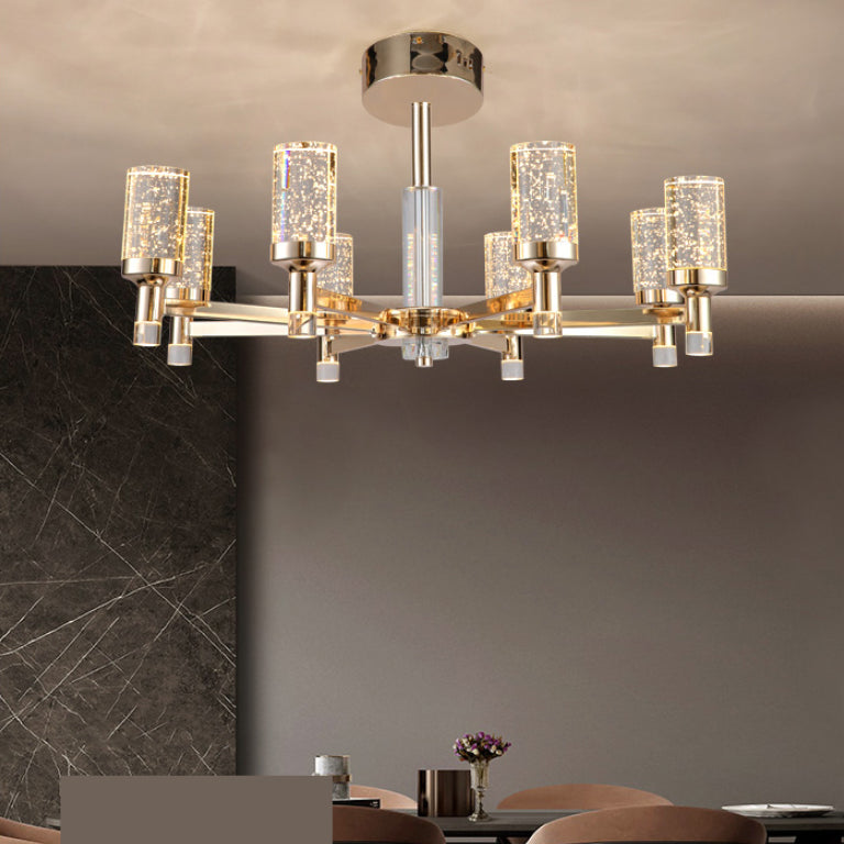 Crystal Contemporary Hanging Light Fixtures Sputnik Ceiling Light for Living Room