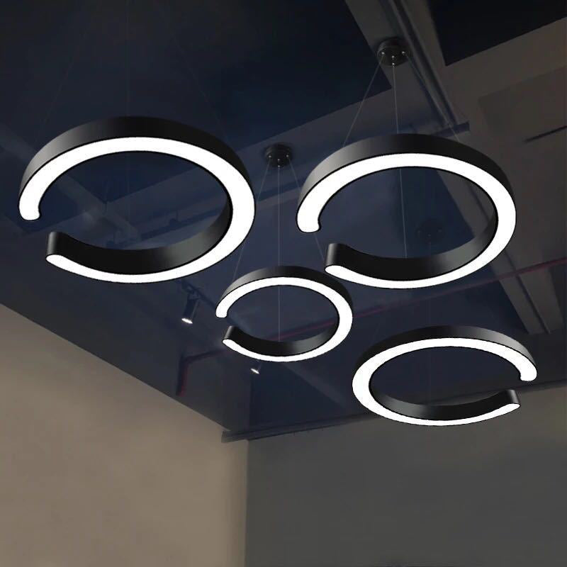 Hedendaagse metaal LED Hanglamp Lampbreuk 1 Lichte geometrische hangende plafondlicht voor kantoor