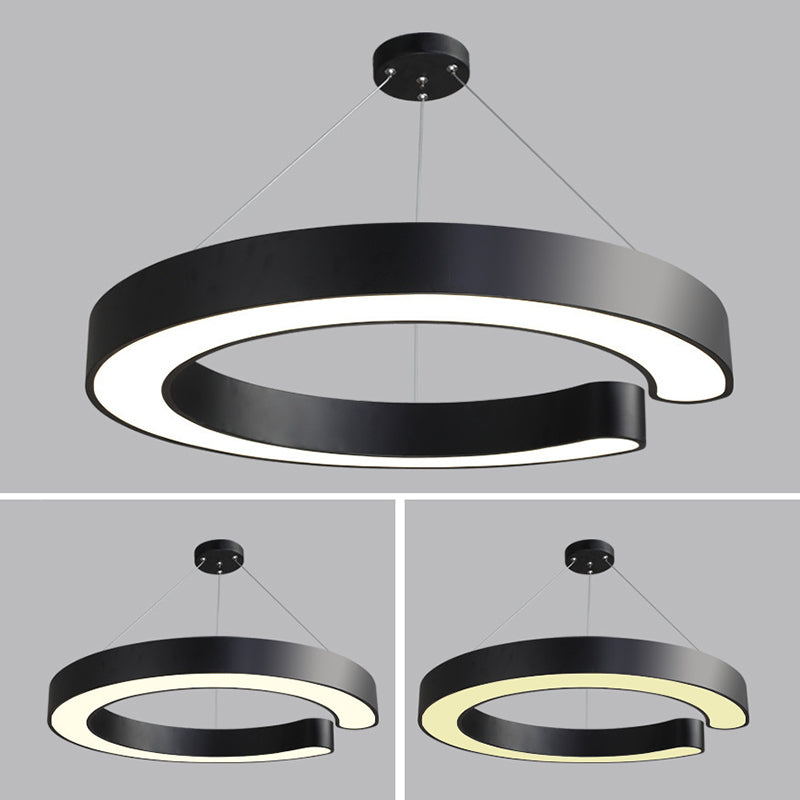 Hedendaagse metaal LED Hanglamp Lampbreuk 1 Lichte geometrische hangende plafondlicht voor kantoor