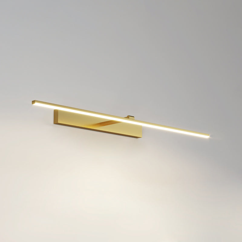 Minimalist-Style Strip Wall Sconce Lighting Metal LED Bathroom Sconce Light Fixture