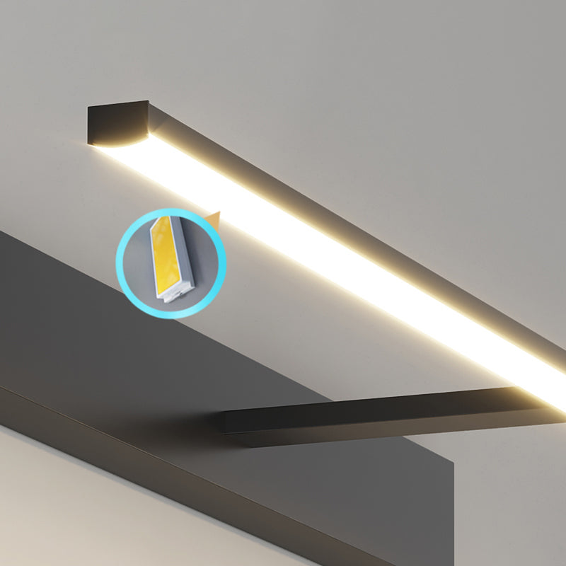 Minimalist-Style Strip Wall Sconce Lighting Metal LED Bathroom Sconce Light Fixture