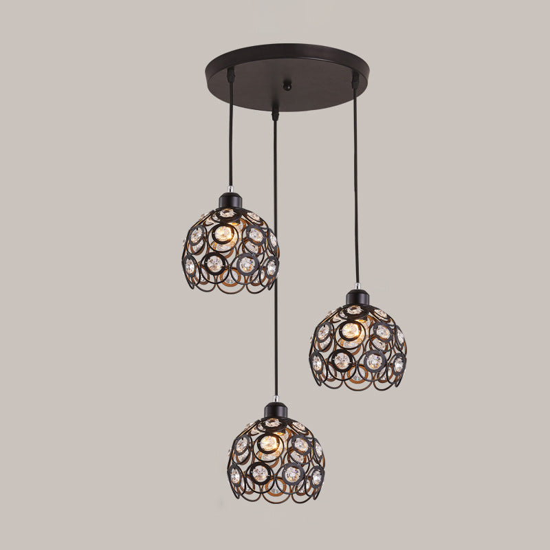 Sferische eetkamer hangende licht kristal moderne stijl pedant verlichtingsarmatuur