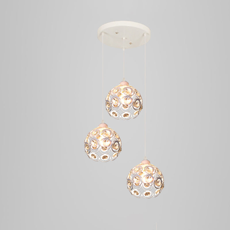 Sferische eetkamer hangende licht kristal moderne stijl pedant verlichtingsarmatuur