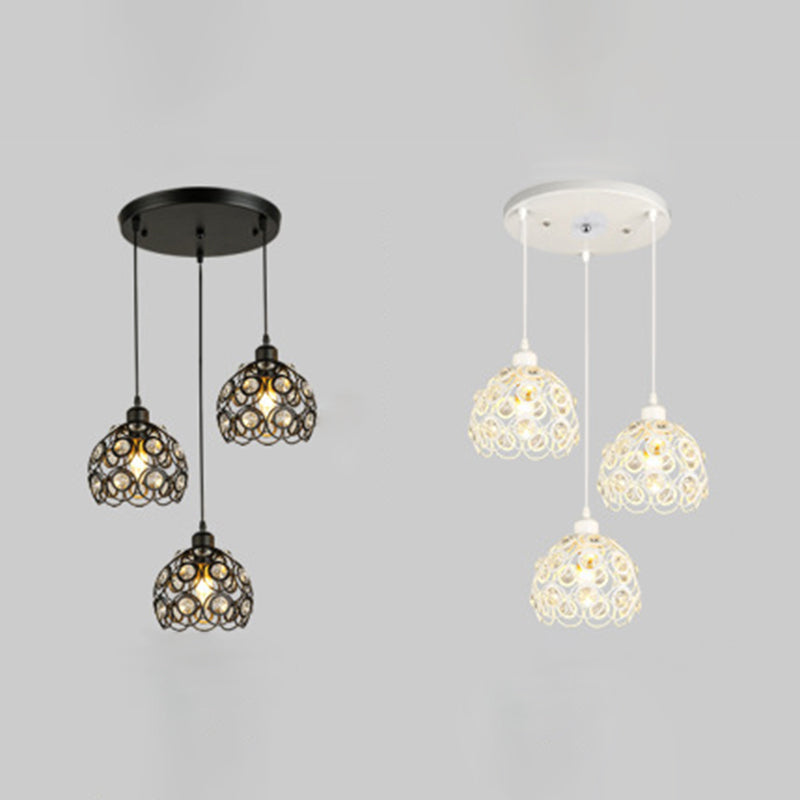 Sferische eetkamer hangende licht kristal moderne stijl pedant verlichtingsarmatuur