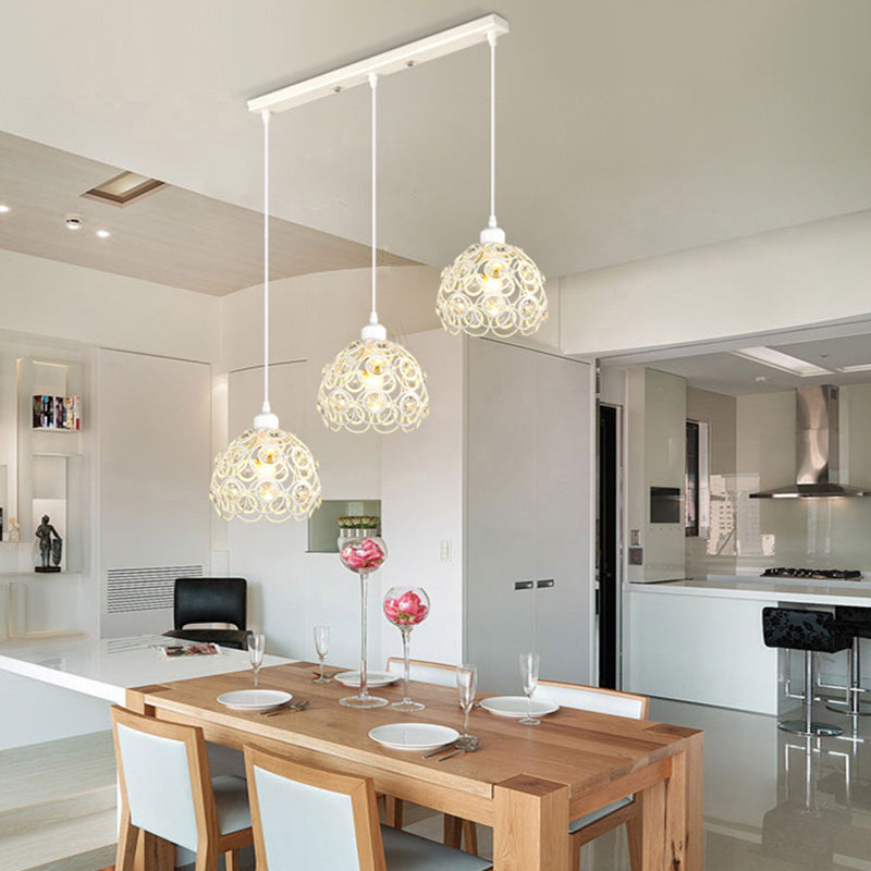 Sferische eetkamer hangende licht kristal moderne stijl pedant verlichtingsarmatuur