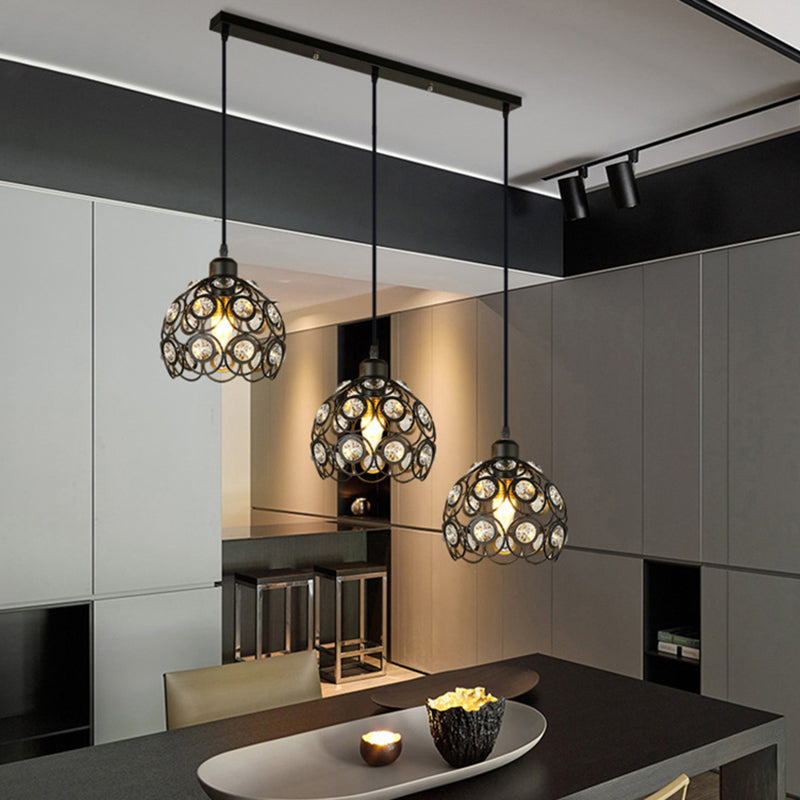 Sferische eetkamer hangende licht kristal moderne stijl pedant verlichtingsarmatuur