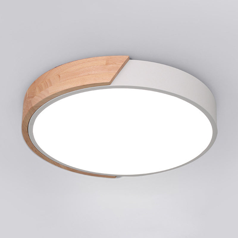 Macaron Modern Round Flushmount Bedroom Metal LED Ceiling Flush Mount Lamp