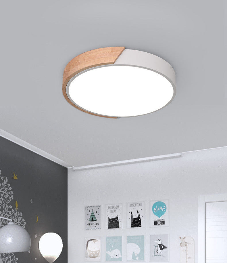Macaron Modern Round Flushmount Bedroom Metal LED Ceiling Flush Mount Lamp
