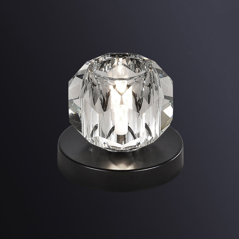 Crystal Ball Ceiling Light Fixture Simple 1 Bulb Brass Flush Mount Light for Aisle