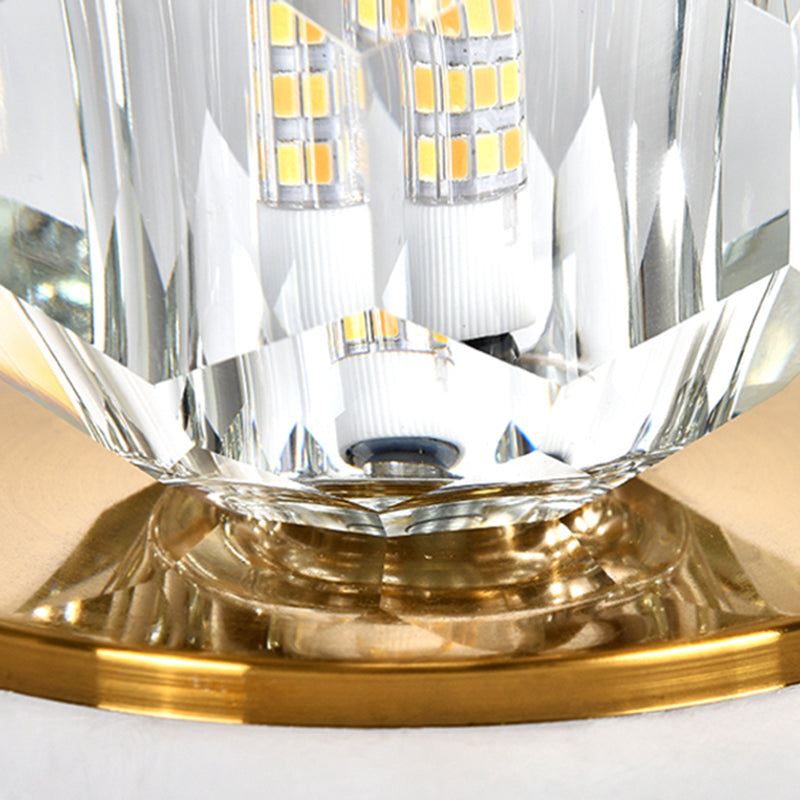 Crystal Ball Ceiling Light Fixture Simple 1 Bulb Brass Flush Mount Light for Aisle