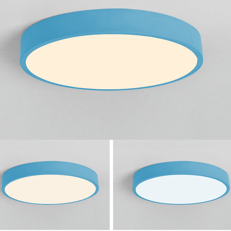 Lámpara de techo empotrada de estilo nórdico moderno, macarrón colorido para sala de estar de niños