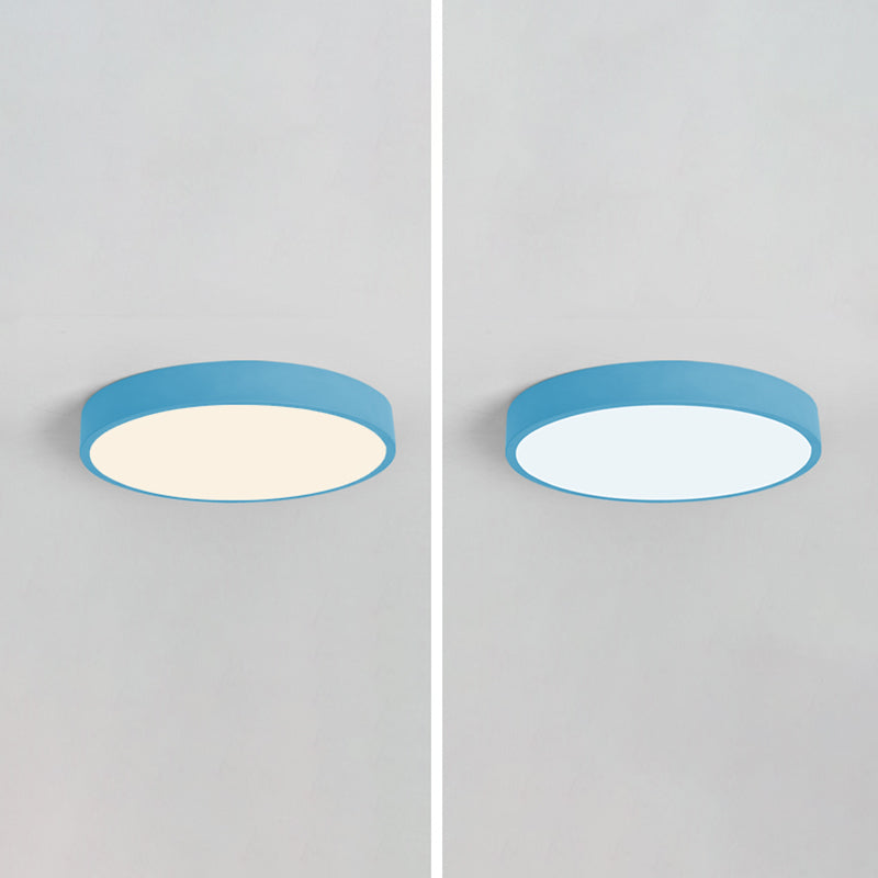 Lámpara de techo empotrada de estilo nórdico moderno, macarrón colorido para sala de estar de niños