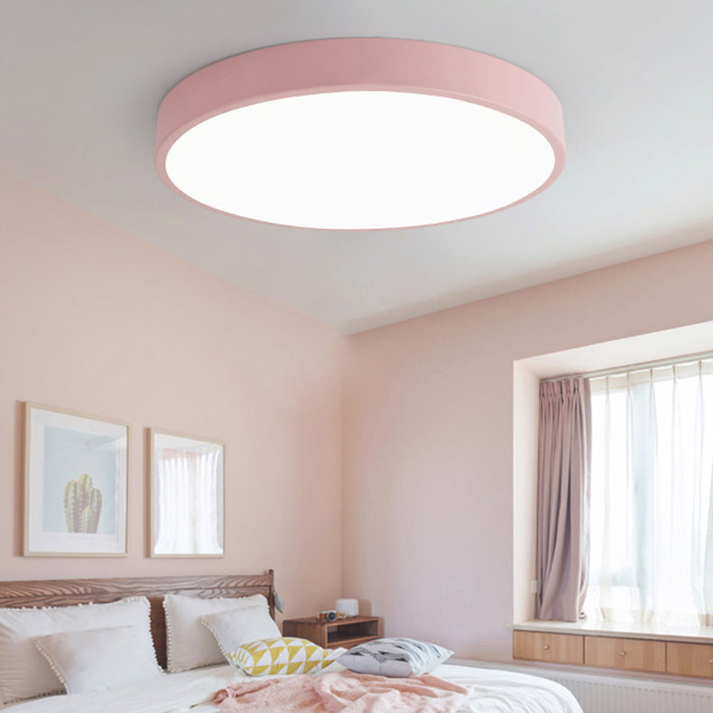 Lámpara de techo empotrada de estilo nórdico moderno, macarrón colorido para sala de estar de niños