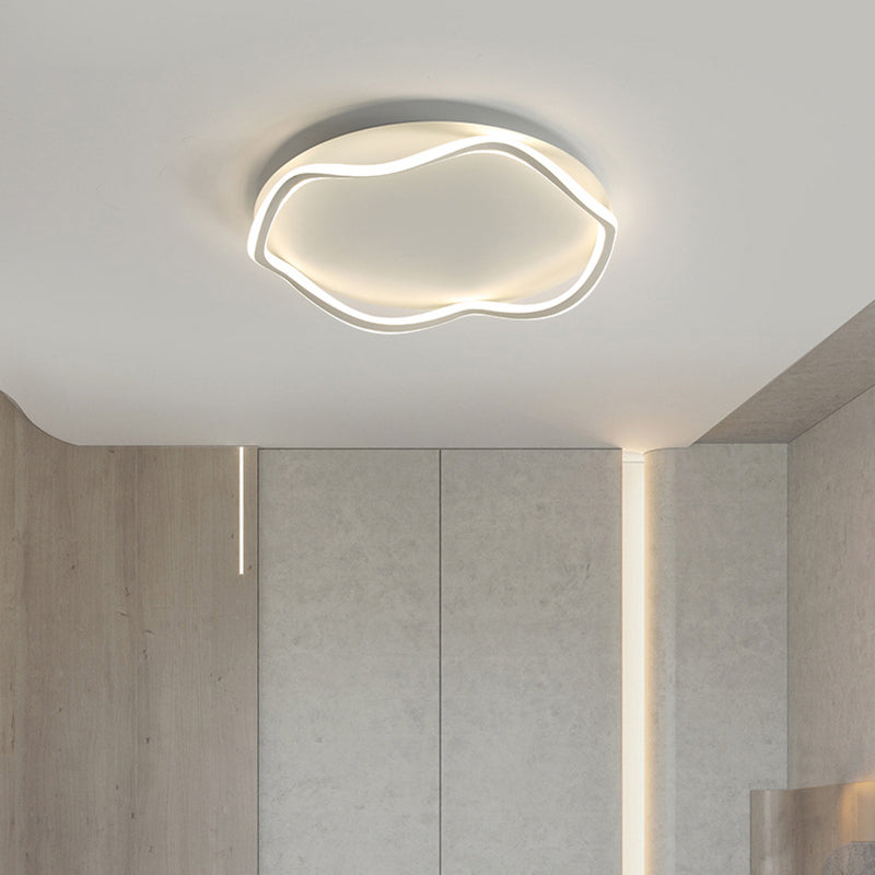 Moderne Lineare Eisen Flushmount Licht Acryl Schatten Bündig Montage Decken