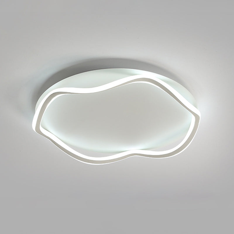 Moderne Lineare Eisen Flushmount Licht Acryl Schatten Bündig Montage Decken