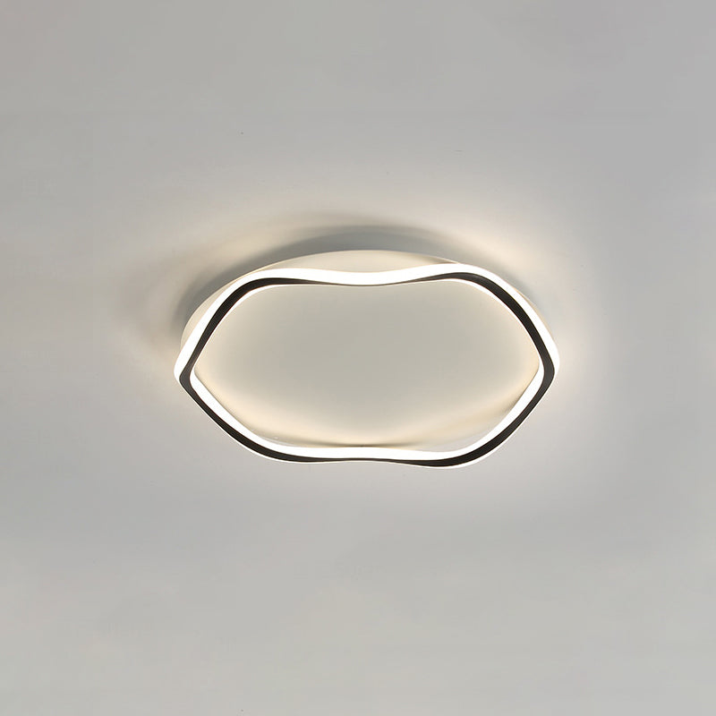 Moderne Lineare Eisen Flushmount Licht Acryl Schatten Bündig Montage Decken