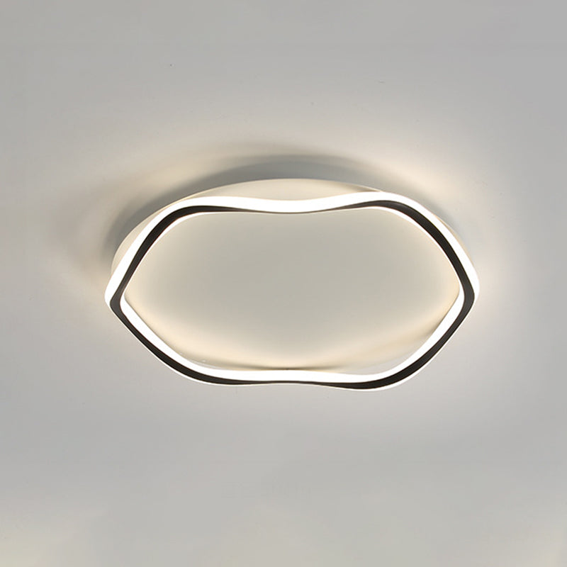 Moderne Lineare Eisen Flushmount Licht Acryl Schatten Bündig Montage Decken