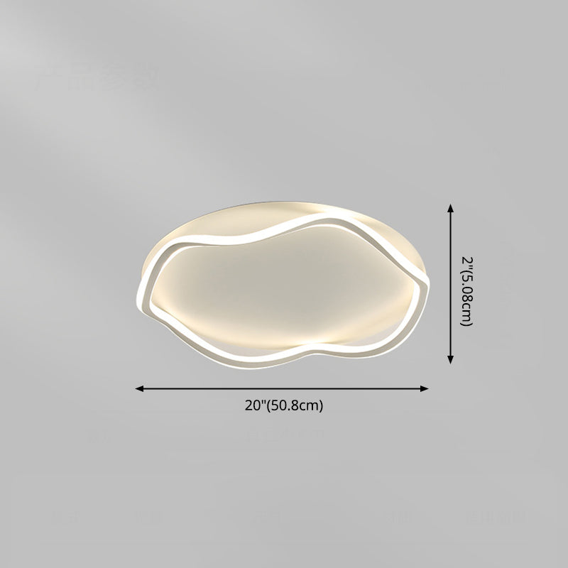 Moderne Lineare Eisen Flushmount Licht Acryl Schatten Bündig Montage Decken