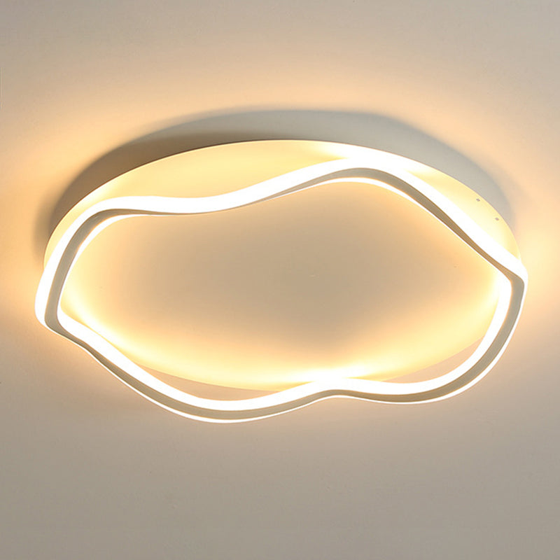 Moderne Lineare Eisen Flushmount Licht Acryl Schatten Bündig Montage Decken