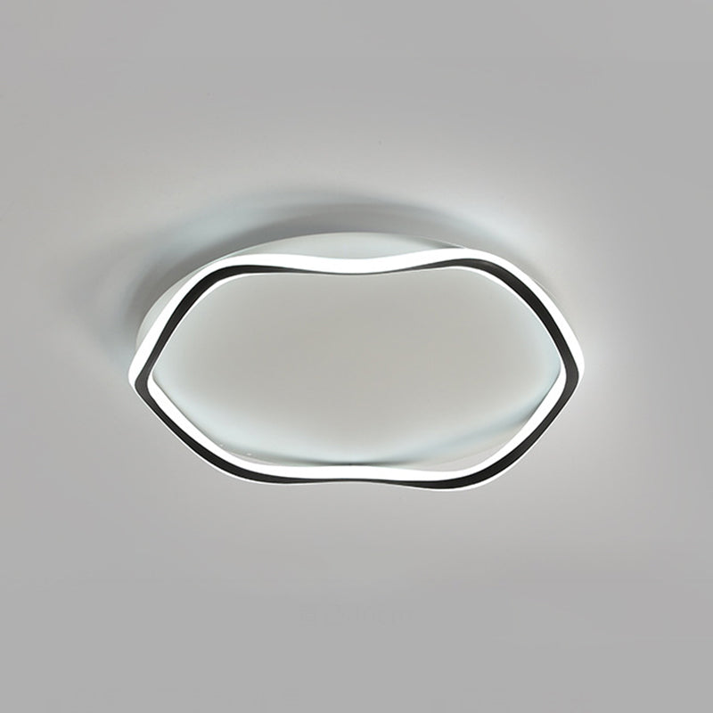 Moderne Lineare Eisen Flushmount Licht Acryl Schatten Bündig Montage Decken