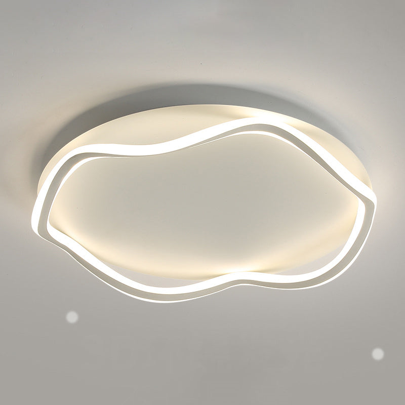 Moderne Lineare Eisen Flushmount Licht Acryl Schatten Bündig Montage Decken