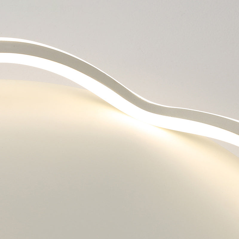 Moderne Lineare Eisen Flushmount Licht Acryl Schatten Bündig Montage Decken