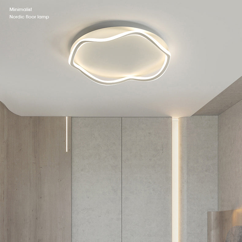 Moderne Lineare Eisen Flushmount Licht Acryl Schatten Bündig Montage Decken