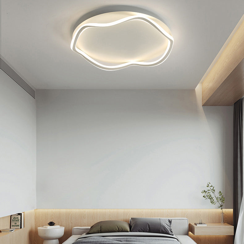 Moderne Lineare Eisen Flushmount Licht Acryl Schatten Bündig Montage Decken