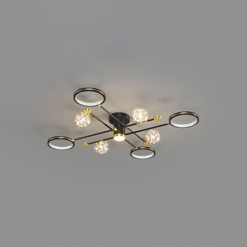 Kreisförmige Semi-Flush-Mount-Licht-Halterung Acryl Moderne Bündig-Halterung Deckenleuchte