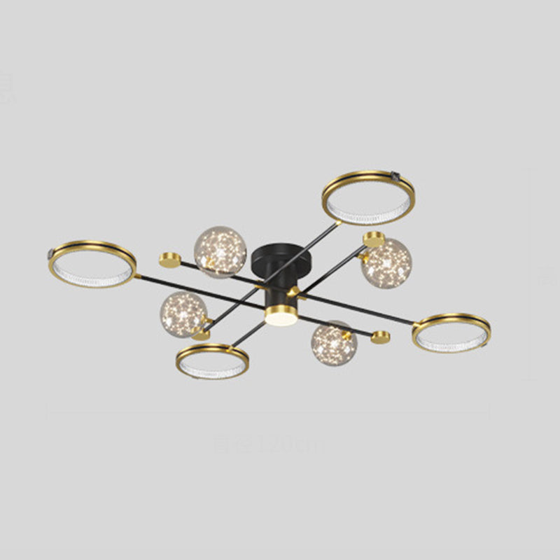 Kreisförmige Semi-Flush-Mount-Licht-Halterung Acryl Moderne Bündig-Halterung Deckenleuchte